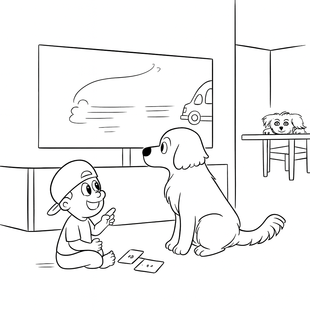 Frankie Gets Ready for Bed Colouring Book - PDF (Instant Download)
